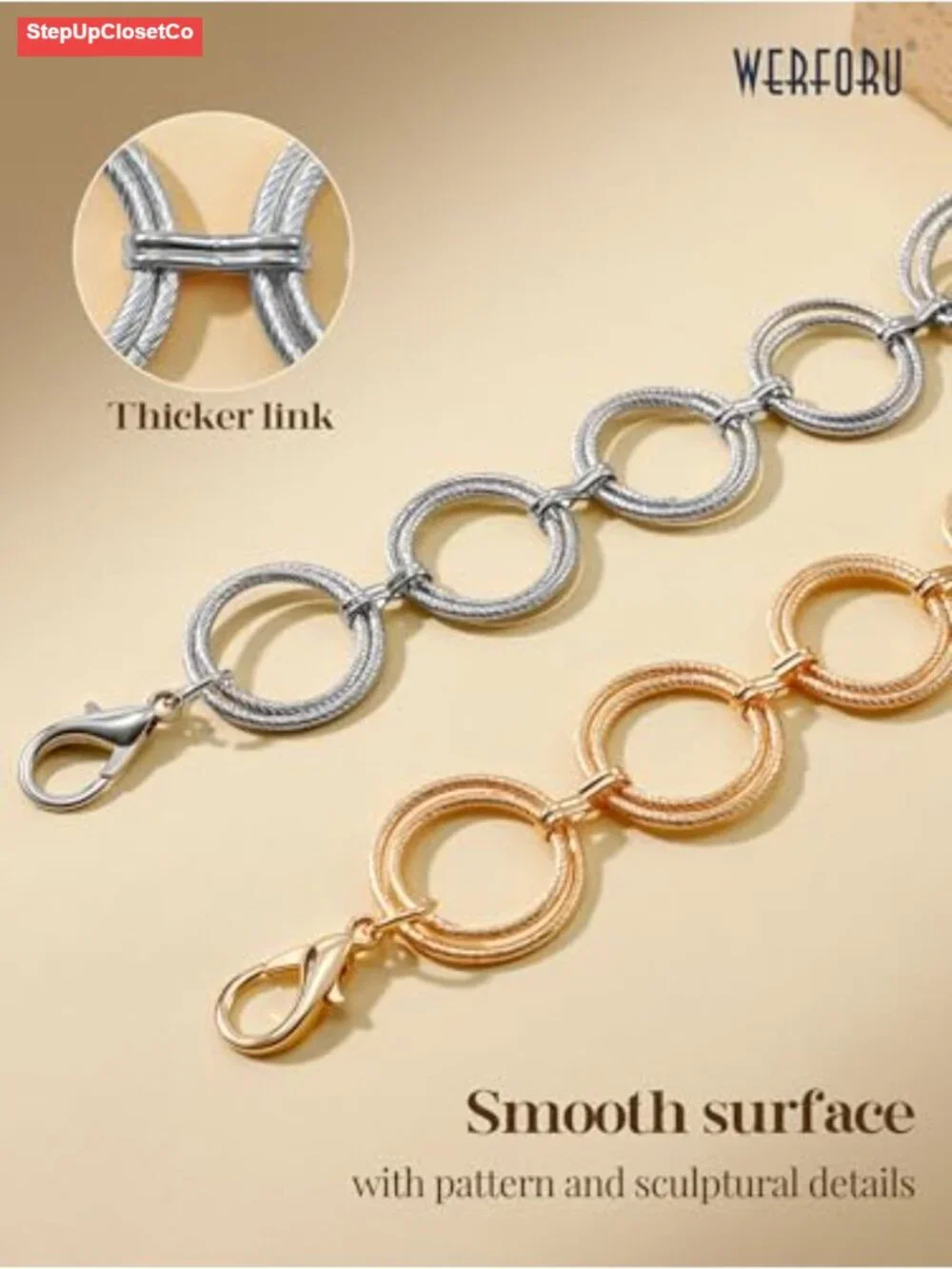 Multilayer Gold Plated Alloy Metal Link Body Chain Belt Waist Chain for Jeans
